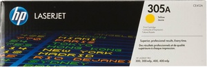 HP CE412A/No.305A, eredeti lézertoner, 2600 oldal, sárga