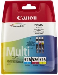 Canon CLI-526CMY, eredeti Multipack tintapatron szett