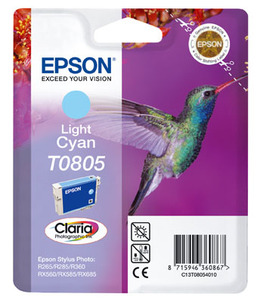 Epson T08054011, eredeti tintapatron 7,4 ml, világoskék