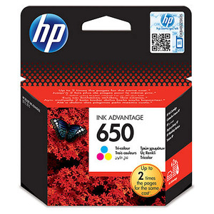 HP CZ102AE/No.650, eredeti, tintapatron, 200 oldal, színes