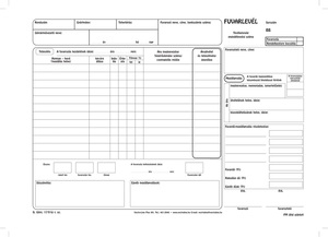 Fuvarlevél A4, 50x3 lapos, D.GÉPJ.17/V, fekvő, vegykezelt.