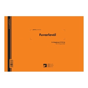 Fuvarlevél A4, 50x3 lapos, fekvő, vegykezelt, D.GÉPJ.17/V