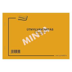 Útnyilvántartó A5, 50 lapos, fekvő, E.224