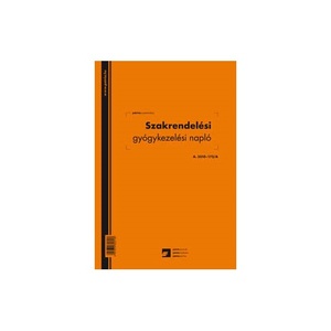Szakrendelési gyógykezelési napló, A4, 100 lap, álló, A.3510-173/A