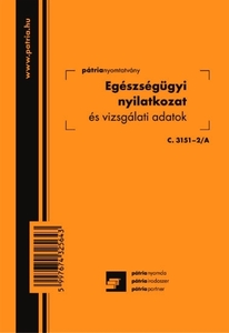 Egészségügyi könyv 8 lapos, C.3151-2/A (102x140 mm)