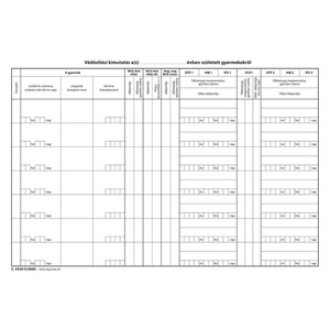 Védőoltási kimutatás A4, fekvő 50 lapos füzet, C.3334-5/2009