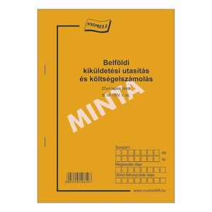 Belföldi kiküldetési utasítás, B.18-70/V/A5, A5, 25x4 lapos