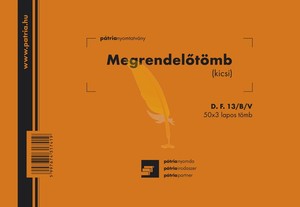 Megrendelőtömb A5, 50x3 lapos, fekvő, DF.13/B/V