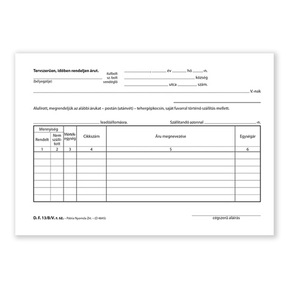 Megrendelőtömb A5, 50x3 lapos, fekvő, DF.13/B/V