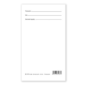 B&eacute;rfizet&eacute;si bor&iacute;t&eacute;k karton, 110x190 mm, feh&eacute;r, B.17-71