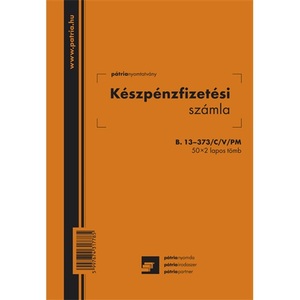 KP számla A5, 50x2 lapos, B.13-373/V, álló