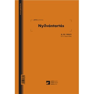Standkönyv A4, 50x2 lapos, D.VV.1253/V, álló, vegykezelt