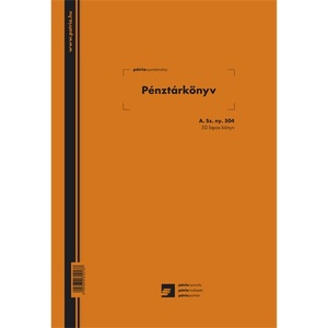 Pénztárkönyv A4, 50 lapos, T.504/UJ, álló