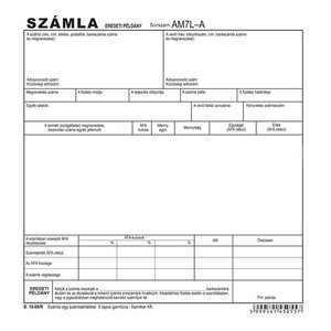 Számlagarnitúra A5, 5 lapos, B.10-06/5/V, álló, áfa-részletezővel