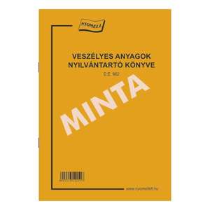 Veszélyes anyagok nyilván- tartása D.E.962