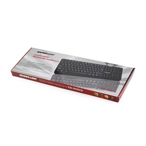 Billentyűzet SILVERLINE KB-MM818, multimédiás, fekete