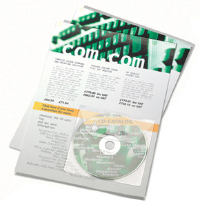 CD tartó zseb, DJOIS, öntapadó, füles, 100 db, átlátszó
