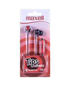 Fülhallgató MAXELL In-Tips, + mikrofonnal, vezetékes, piros