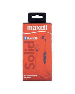 Fülhallgató MAXELL Solid BT, Bluetooth, + mikrofonnal, piros
