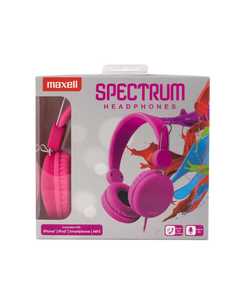 Fejhallgató MAXELL Spectrum, + mikrofon, vezetékes, pink