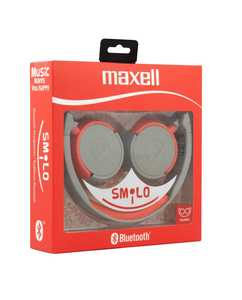 Fejhallgató MAXELL Smilo, Bluetooth, összecsukható, piros