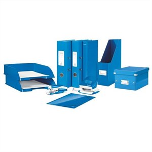 Irattároló doboz A5 LEITZ 6043 Click&Store, lakkfényű, kék