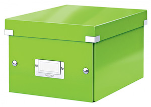 Irattároló doboz A5 LEITZ 6043 Click&Store, lakkfényű, zöld
