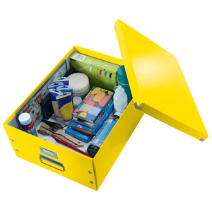 Doboz A3 LEITZ Click&Store, összehajtható, lakkfényű sárga