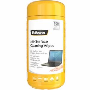 Tisztítókendő, FELLOWES, 100 db-os, általános felületre