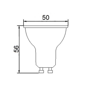 LED spot izzó GU10 5W, 2700K, 400lm, melegfény, 15.000 óra, matt