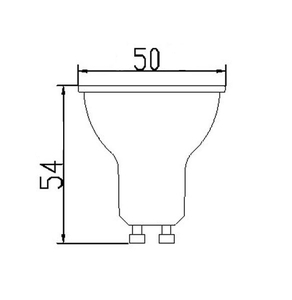 LED spot izzó GU10 4,5W 2700K 370lm, 15.000 óra, melegfény