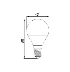 LED gömb izzó E14 5,5W 2700K, 500 lumen 200 fok, 15.000 óra, melegfény