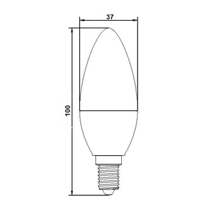 LED E14, 5W, 470Lm, 2700K, ULTRATECH, gyertya ízzó, meleg fehér