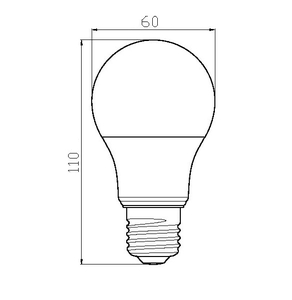 LED normál izzó E27 9,5W, 806lm, 2700K, 240 fok, 15.000h UltraTech