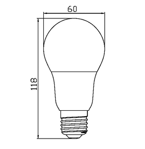 LED normál izzó E27, 10W, 1055 lm, 2700 K, 240 fok, 25.000h