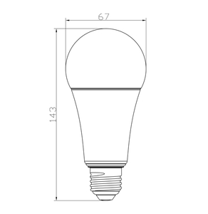 LED normál izzó E27 20,0W, 2452 lm, 2700 K, 240 fok, 15.000h