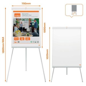 Flipchart t&aacute;bla 70x100 cm NOBO Premium Plus, m&aacute;gneses, feh&eacute;r