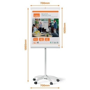 Flipchart t&aacute;bla 70x100 cm NOBO Premium Plus, mobil, m&aacute;gneses, feh&eacute;r