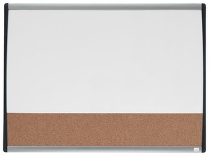 Kombi t&aacute;bla 58,5x43 cm, NOBO, aluminium keret, feh&eacute;r + parafa
