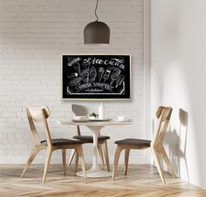 Kr&eacute;t&aacute;s t&aacute;bla 60x90cm, GRS, fekete fel&uuml;let, nem m&aacute;gneses, fakeretes