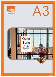 Plak&aacute;tkeret A3, NOBO, narancs, műanyag keret, &ouml;ntapad&oacute;s, m&aacute;gneses, 2 db