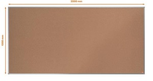 Parafat&aacute;bla 200x100 cm, NOBO, Essence, alum&iacute;nium keret, nat&uacute;r