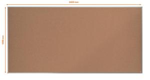 Parafat&aacute;bla 240x120 cm, NOBO, Essence, alum&iacute;nium keret, nat&uacute;r