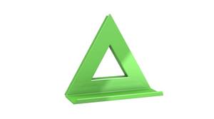 Mágnes háromszög, DAHLE 95552, XL, 75x75 mm, tálcával, zöld