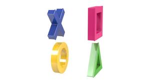 Mágnes szett, DAHLE 95554, 45x45 mm (kereszt, kör, 3szög, négyzet)